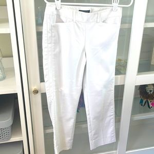 White House Black Market White Slim Ankle Pants